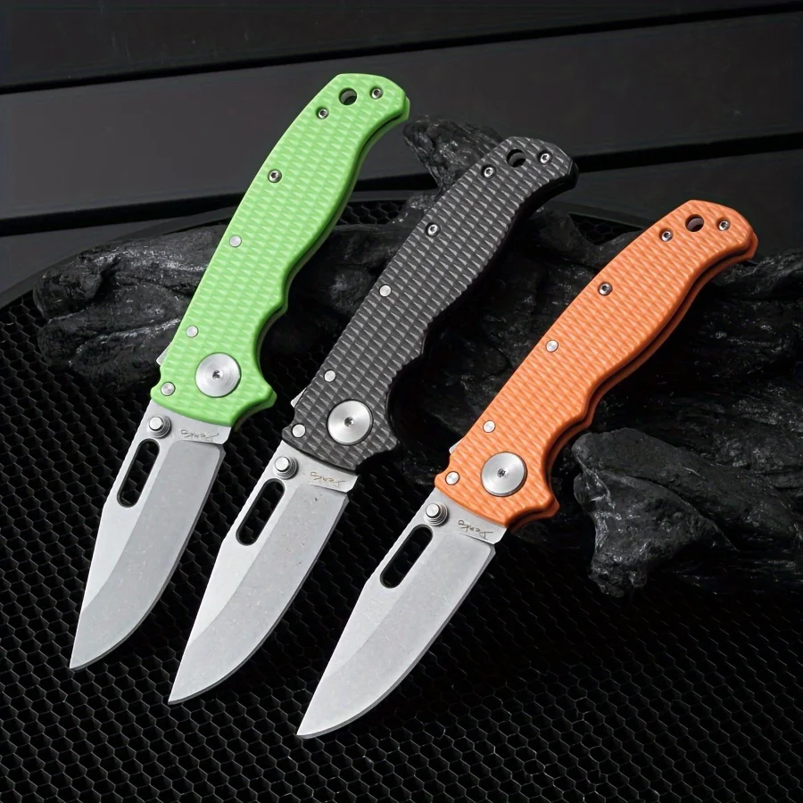 1 Piece, 7CR13 High Hardness Stainless Steel Folding Knife Fruit Knife, Western Knife, Cleaver, Suitable For Kitchen Camping