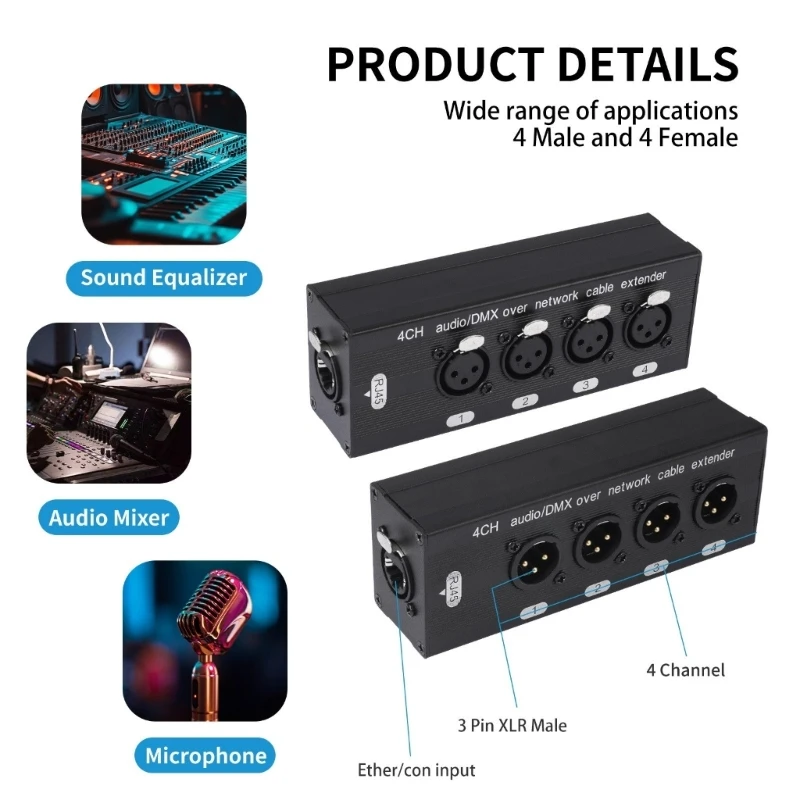 1PCS Xlr To Rj45 4-…