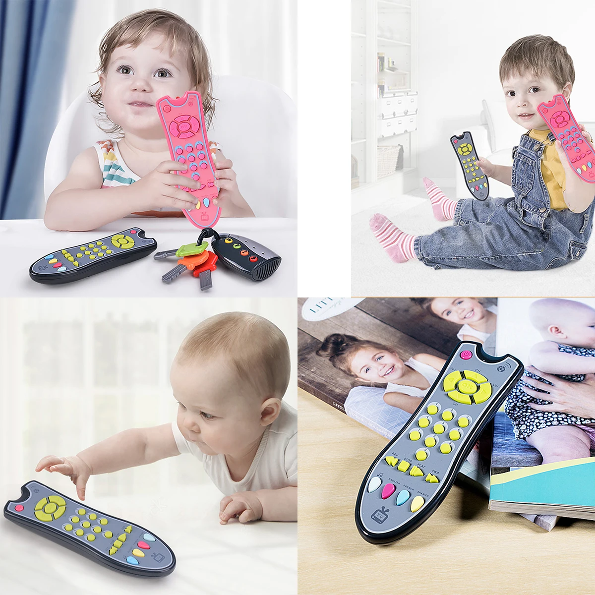 Music Mobile Phone TV Remote Control Baby Early Educational Toys Electric Numbers English Learning Toys Gift For Newborn