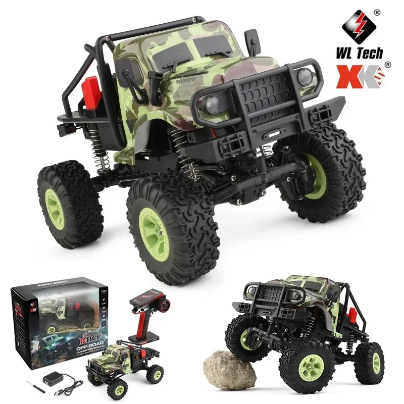 WLtoys 184021 Rc Car 4WD Electric Off-Road Climbing Car 1:18 Remote Control High-Speed Climbing Crawler Vehicle Toys for Kids