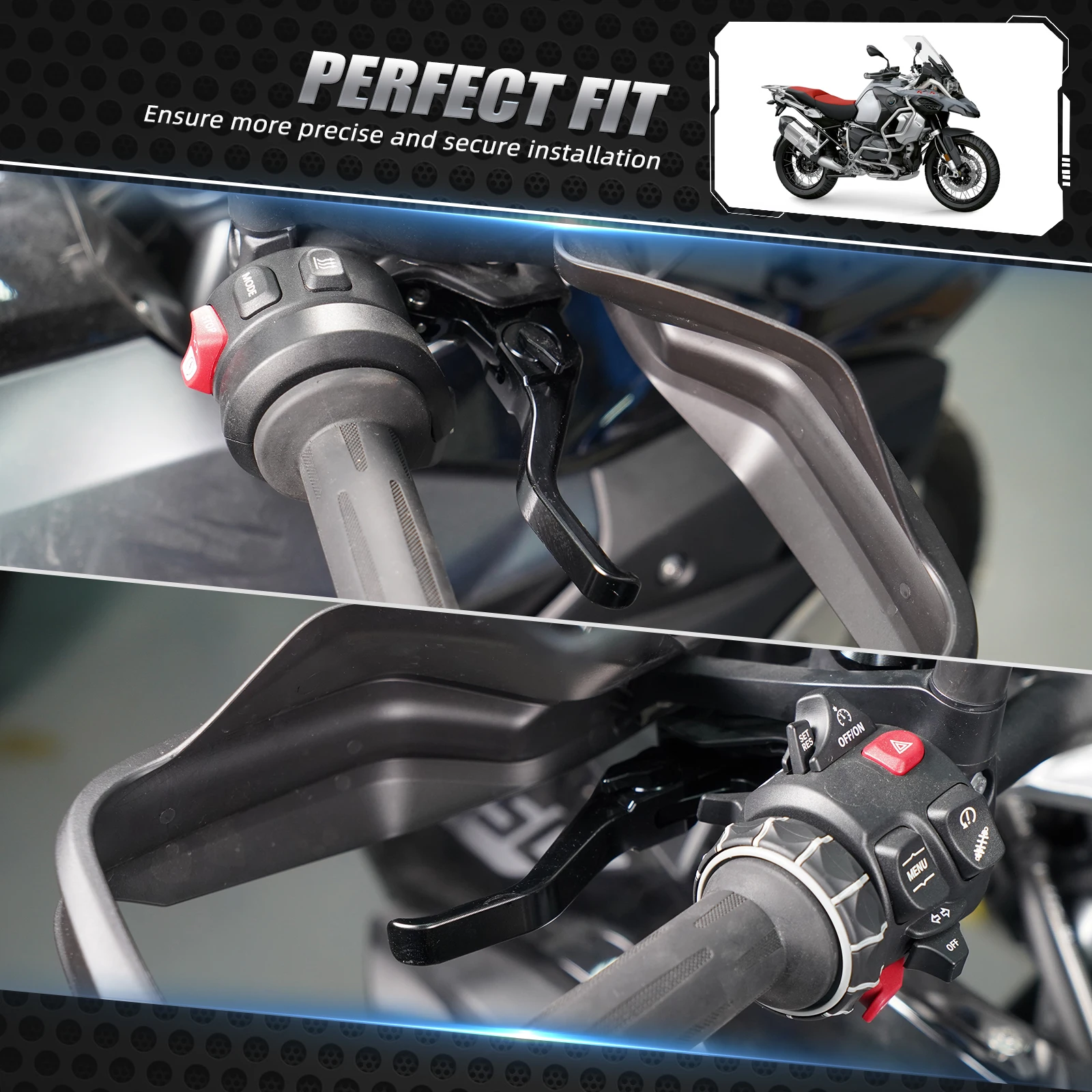(US Stock) Shorty Brake Clutch Lever For BMW R 1250 GS 2018-2023 R1250GS Adventure 2018-2024 R1200GS GSA 14-18 R 1250 R RS RT