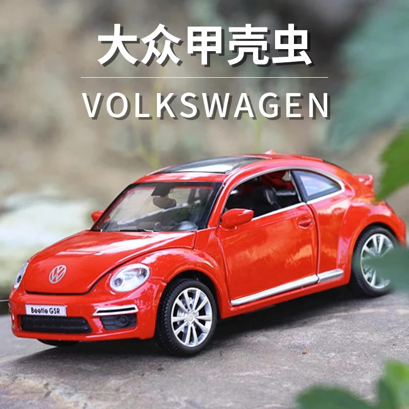 1:32 VOLKSWAGEN Beetle GSR High Simulation Diecast Car Metal Alloy Model Car Children\'s toys collection gifts A134