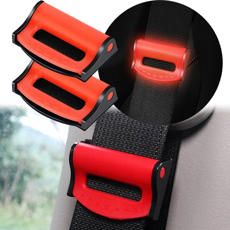 

2pcs Fluorescence Car Seat Belts Clips 5 Colors Interior Accessories Car Safety Safety Adjustable Stopper Buckle Plastic Clip