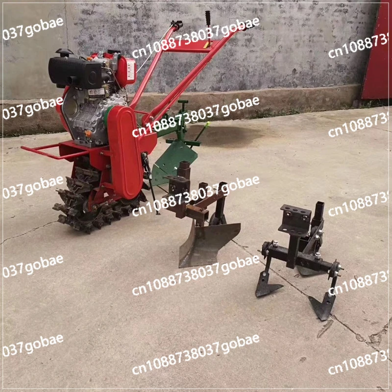 Household Small Micro-tiller Chain Rail Small Plowing Machine Hand-held Crawler Loosen Lawn Mower