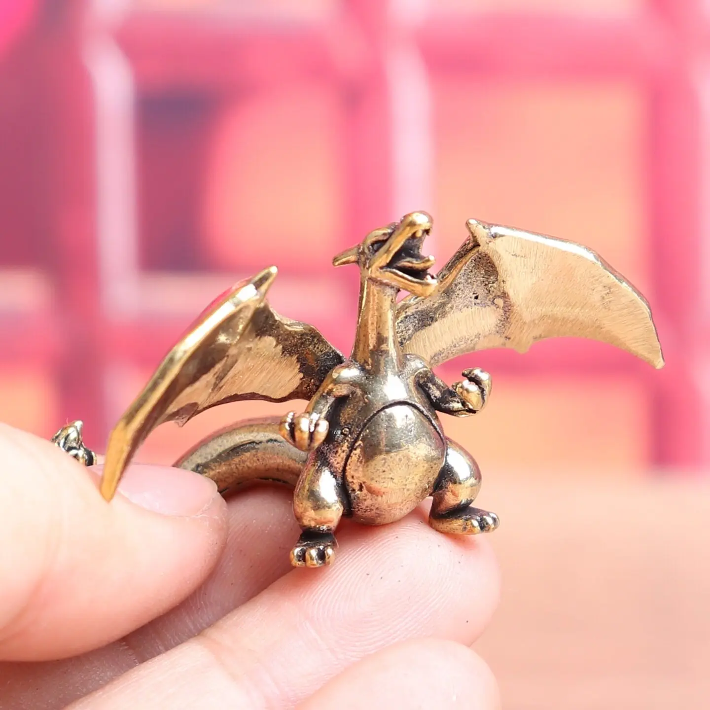 Pokémon Messingfigur Glurak Blastoise Dragonite Bulbasaur Brüllender Flugdrache Statue Tierfiguren Modell Dekoration Geschenk – Detail 13