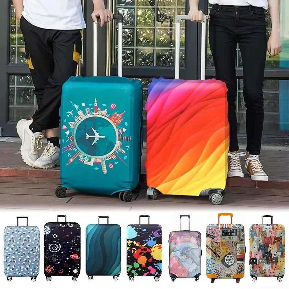 1pcs Luggage Cover Travel Suitcase Protective Cover for 18-32 Inch Stretch Fabric Dust Covers Travel Accessories Luggage Supplie