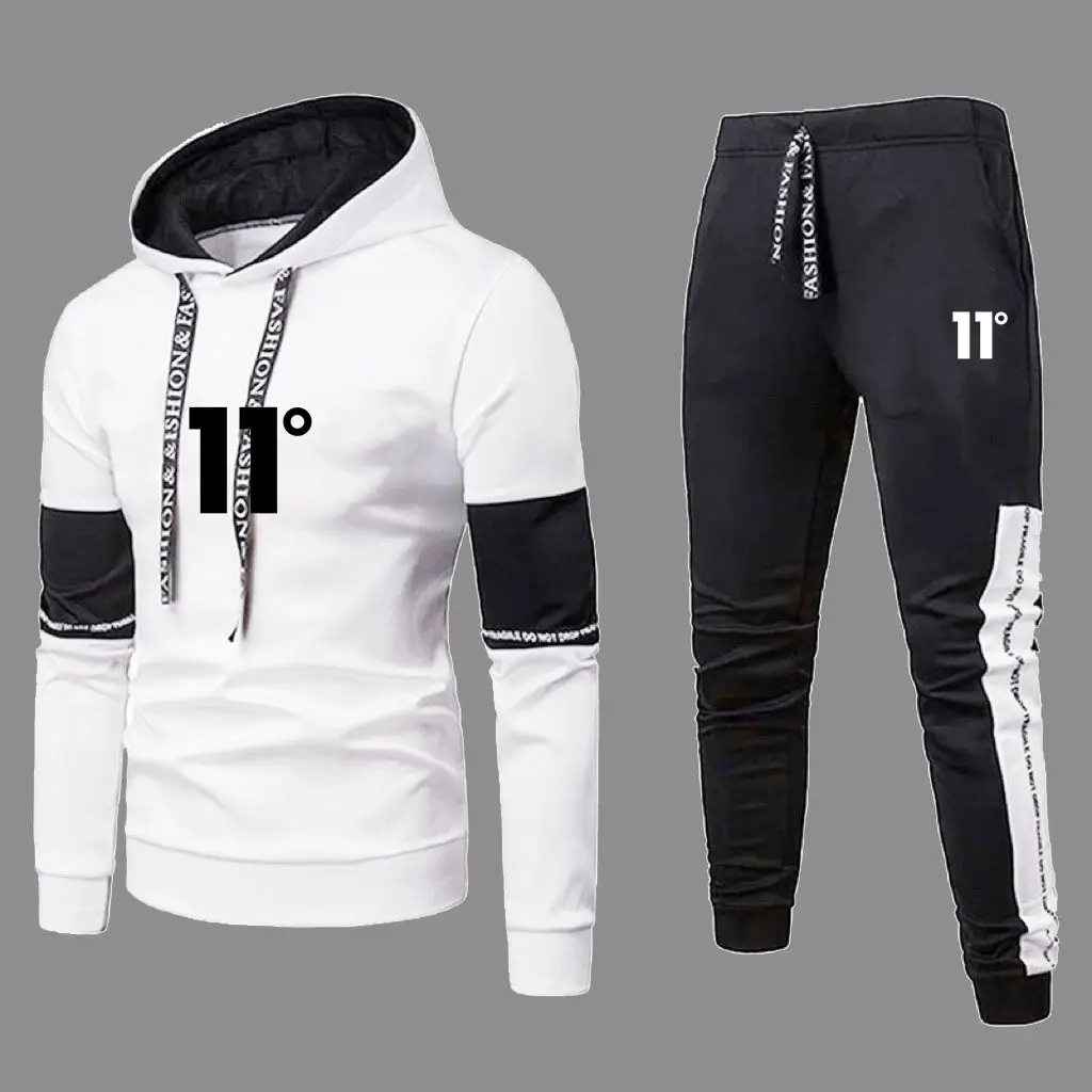 2024 Spring/Summer Men\'s Luxury Printed Sports and Leisure Outdoor Sweatshirt+Sweatpants 2-piece Men\'s Fashion Sports Set