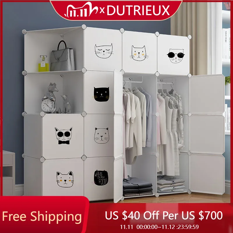 

Cabinet Storage Wardrobe Organizer Partitions Clothes Display Quality Closet Put Together Cheap Modular Armario Trendy Furniture