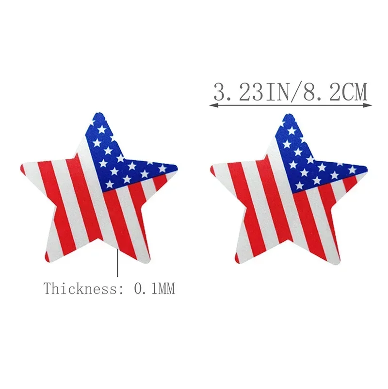 100 Paris U.S. Flag Invisible Nipple Cover Stars and Stripes American Flag Print Tape Overlays on Bra Nipple Stickers Women Girl