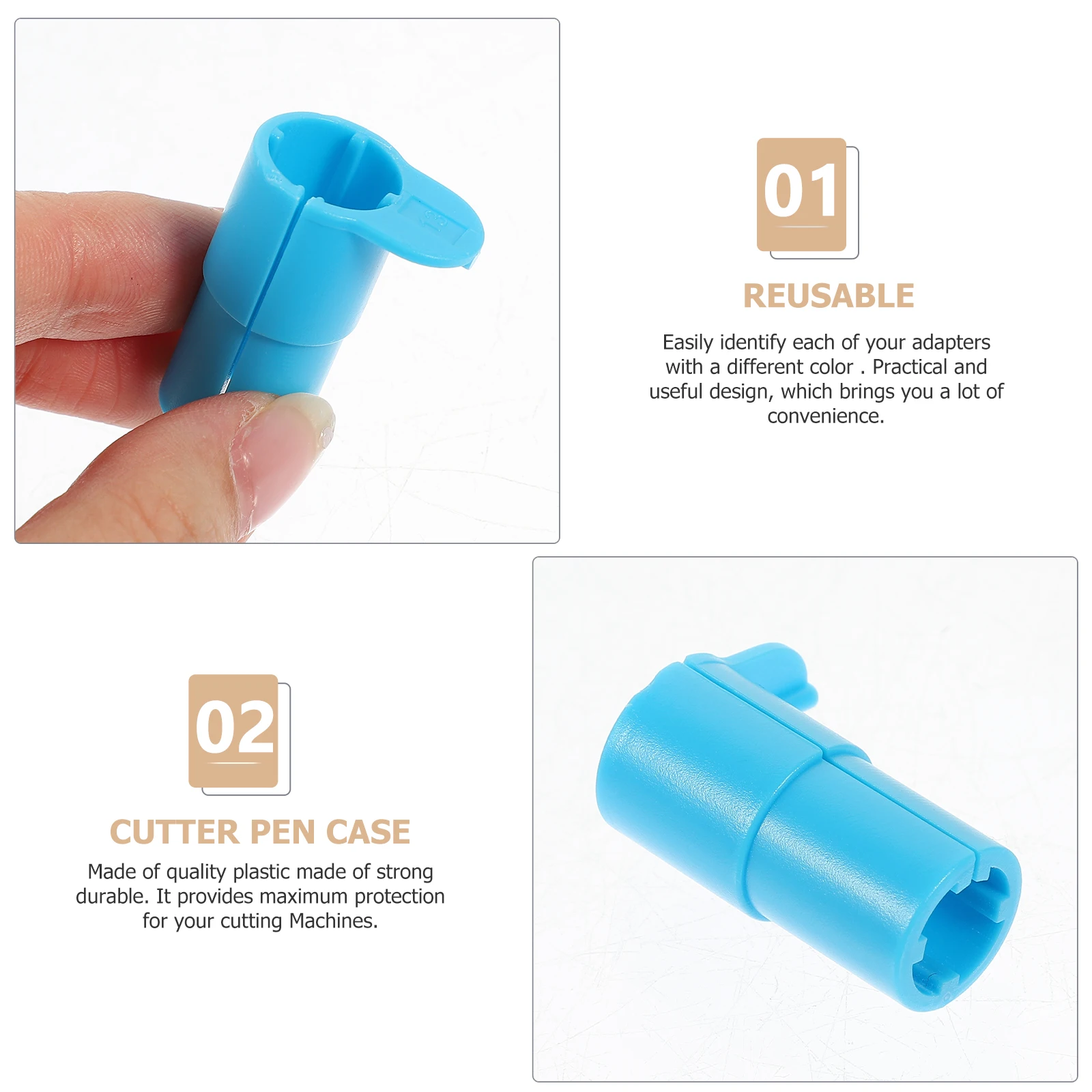 

17 Pcs Cutting Machine Pen Adapters Durable Plastic Holder for Cutterbar Custom Pens Caps Long Lasting Reusable Storage