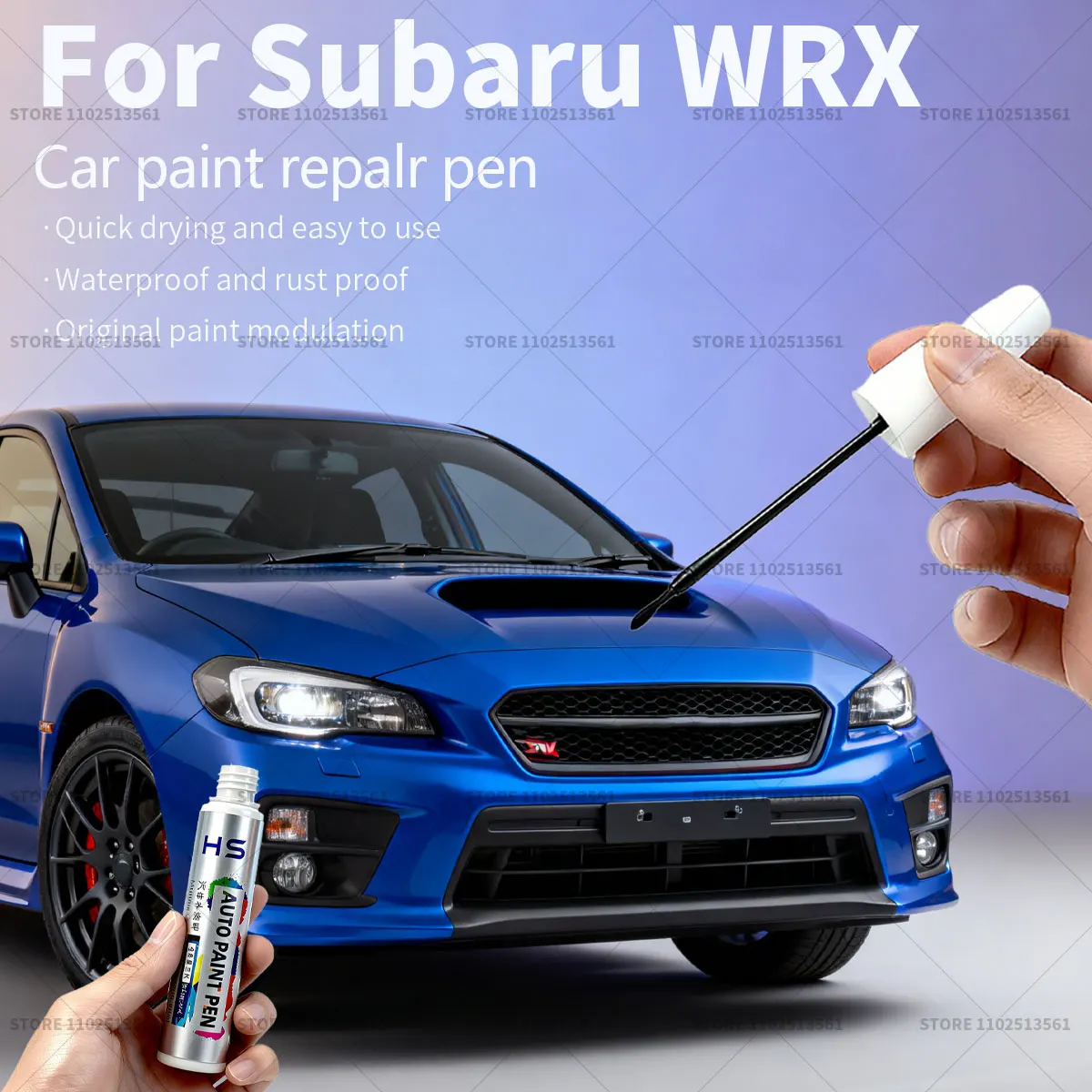 Car Paint Repair Pen Touch Up Scratch Remover DIY Auto Accessories For Subaru WRX White Platinum Gray K2X Silver G1U Light Blue