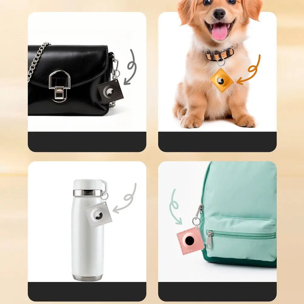 

Защитный силиконовый чехол для брелка airtag, водонепроницаемый, совместимый с защитой от царапин, простая установка для багажа, ключей, ошейника для собак