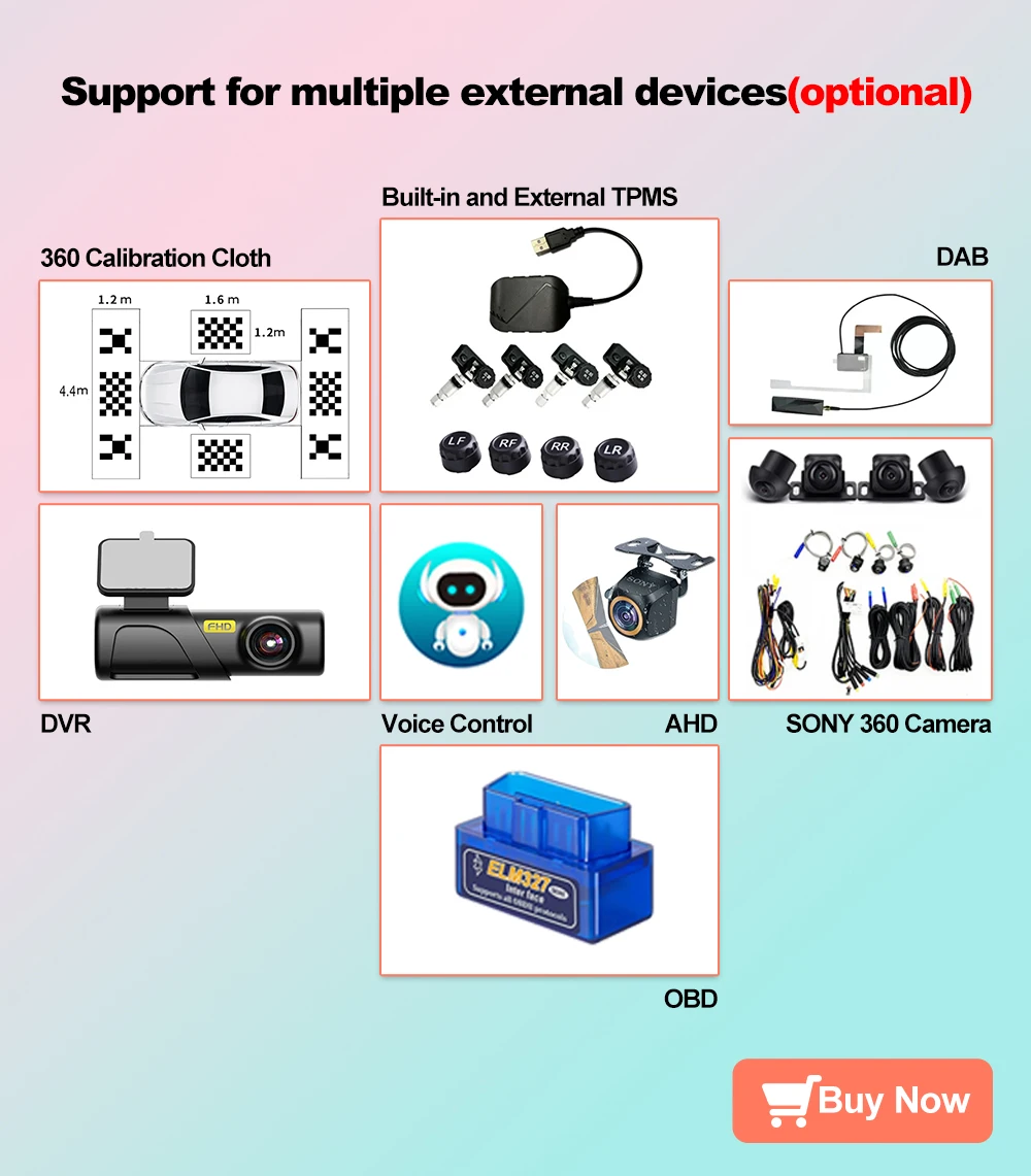 

Android 13 FOR DAB+ DVR TPMS CARPLAY OBD Sony 360 Cameras For Autoradio Lettore DVD Sistema Di Monitoraggio