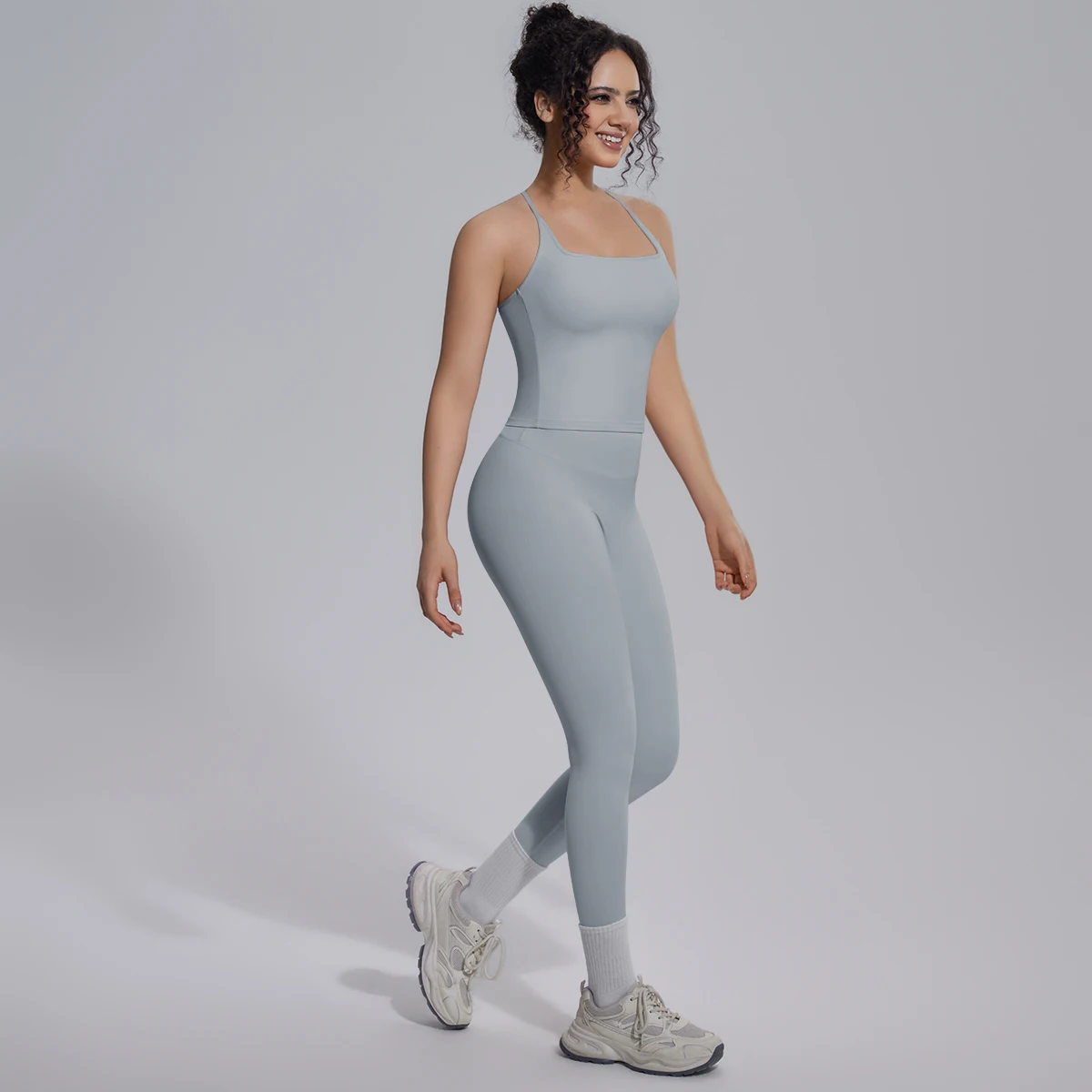 Quick Drying Legging Outdoor Running Yoga Set for Womans High Waisted Push Up Female Pants Gym Sexy Beautiful Back Vest Yoga Set