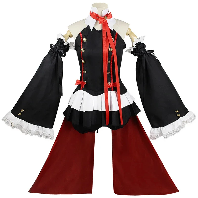 

Wig Seraph of The End Cosplay Krul Tepes Uniform Dress False Tooth Anime Halloween Costume for Women