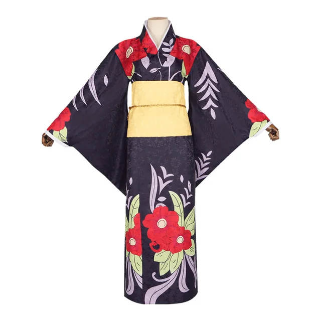 Disfraz de Cosplay de Anime Tamayo, Uniforme Japonés con Estampado, Kimono Haori, Traje de Halloween para Mujer Adulta, Kimono Morado Sexy, Vestido Tipo Bata