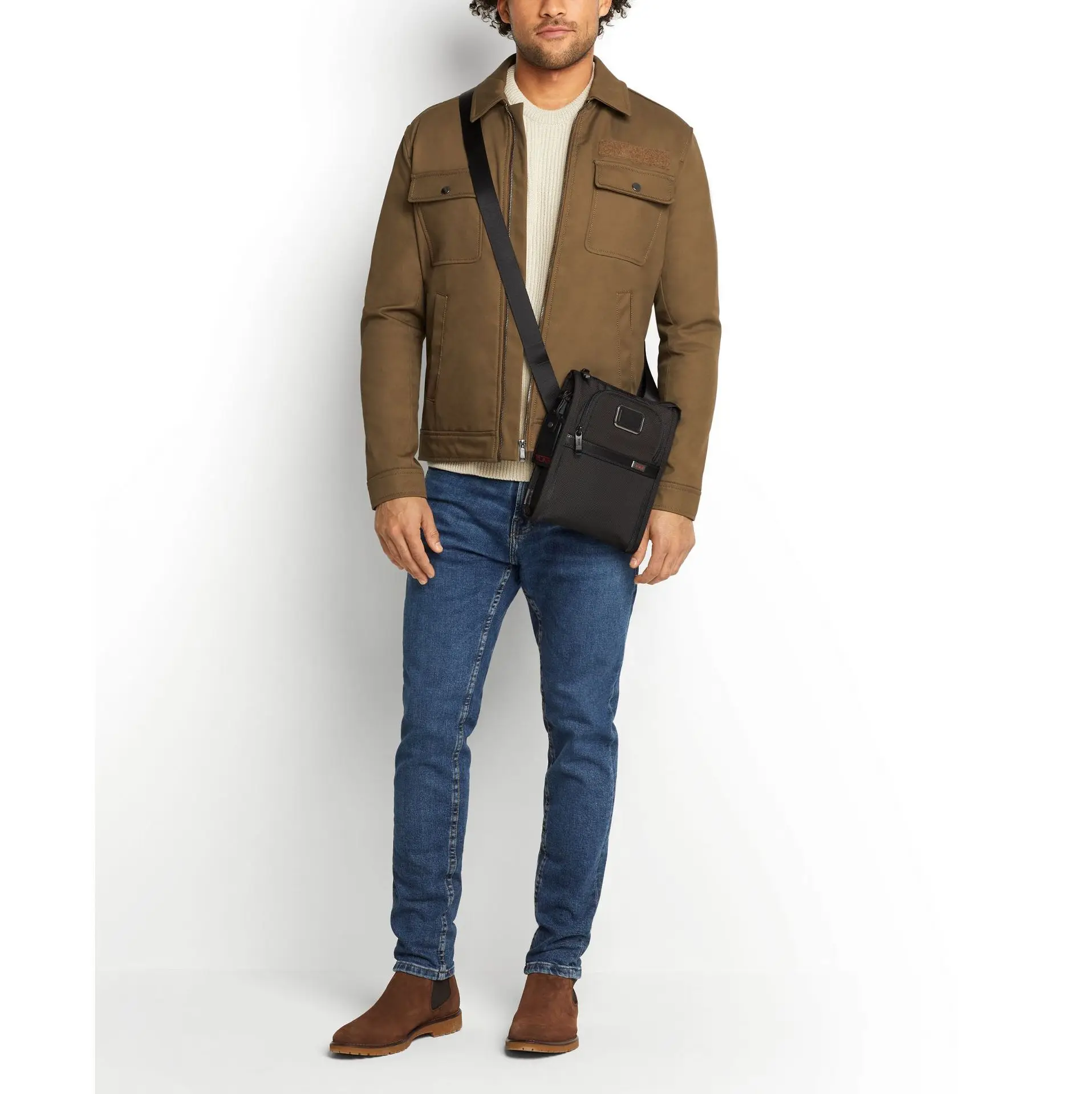 Reistas voor heren, compacte nylon crossbody met slijtvaste en waterafstotende stof 2203110D3