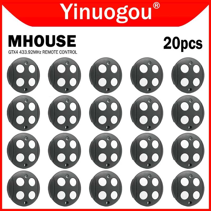 

MHOUSE GTX4 GTX4C TX4 MOOVO MT4 MT4V MT4G Garage Door Remote Control 433MHz Gate Remote Control Hand Transmitter Programming