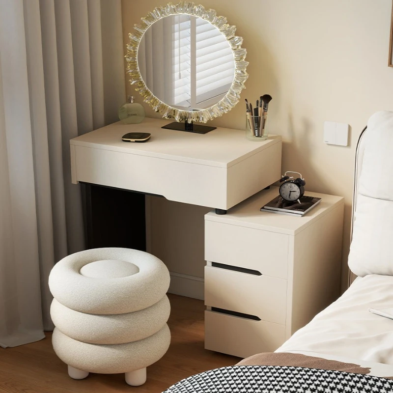 

elegant art Makeup vanity bedroom small Comfortable modern wind dressing table Girl specchiera mobiletto per trucco furniture