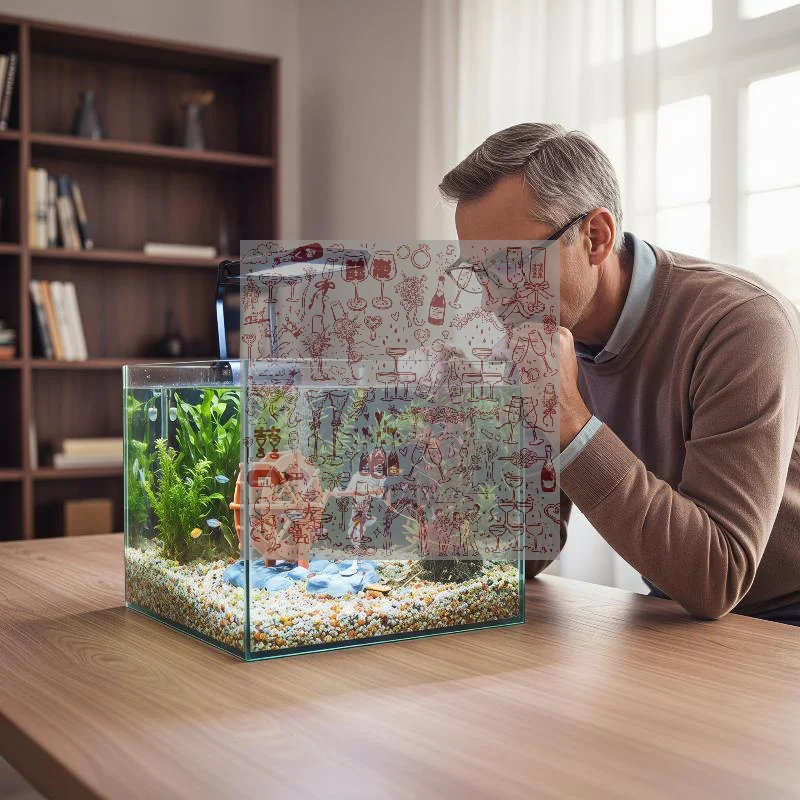 Asy Setup The Dynamic Helmsman Lifelike Creative Bubble-Powered Skeleton Aquascap Decorative Animated Skeletons Statue