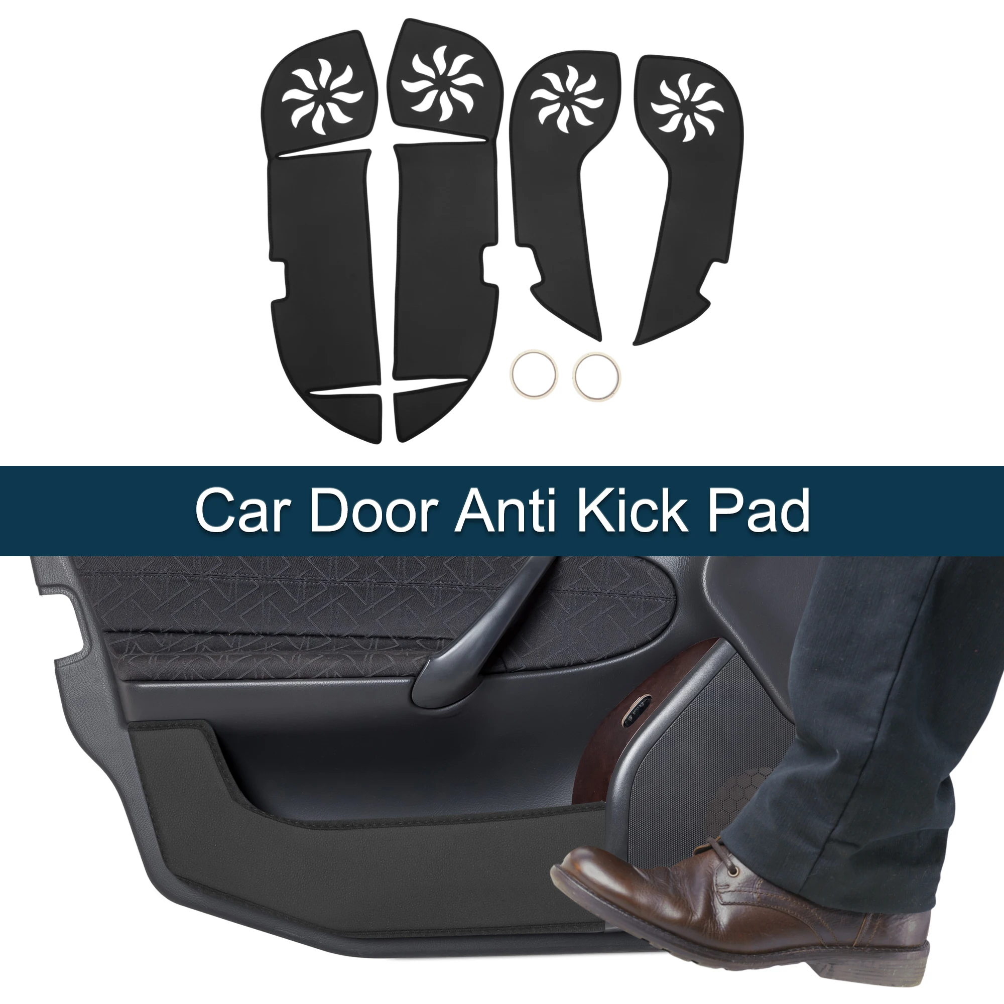 

UXCELL Car Door Anti Kick Pad Sticker Protector for Lexus RX200 2016 Black 1 Set