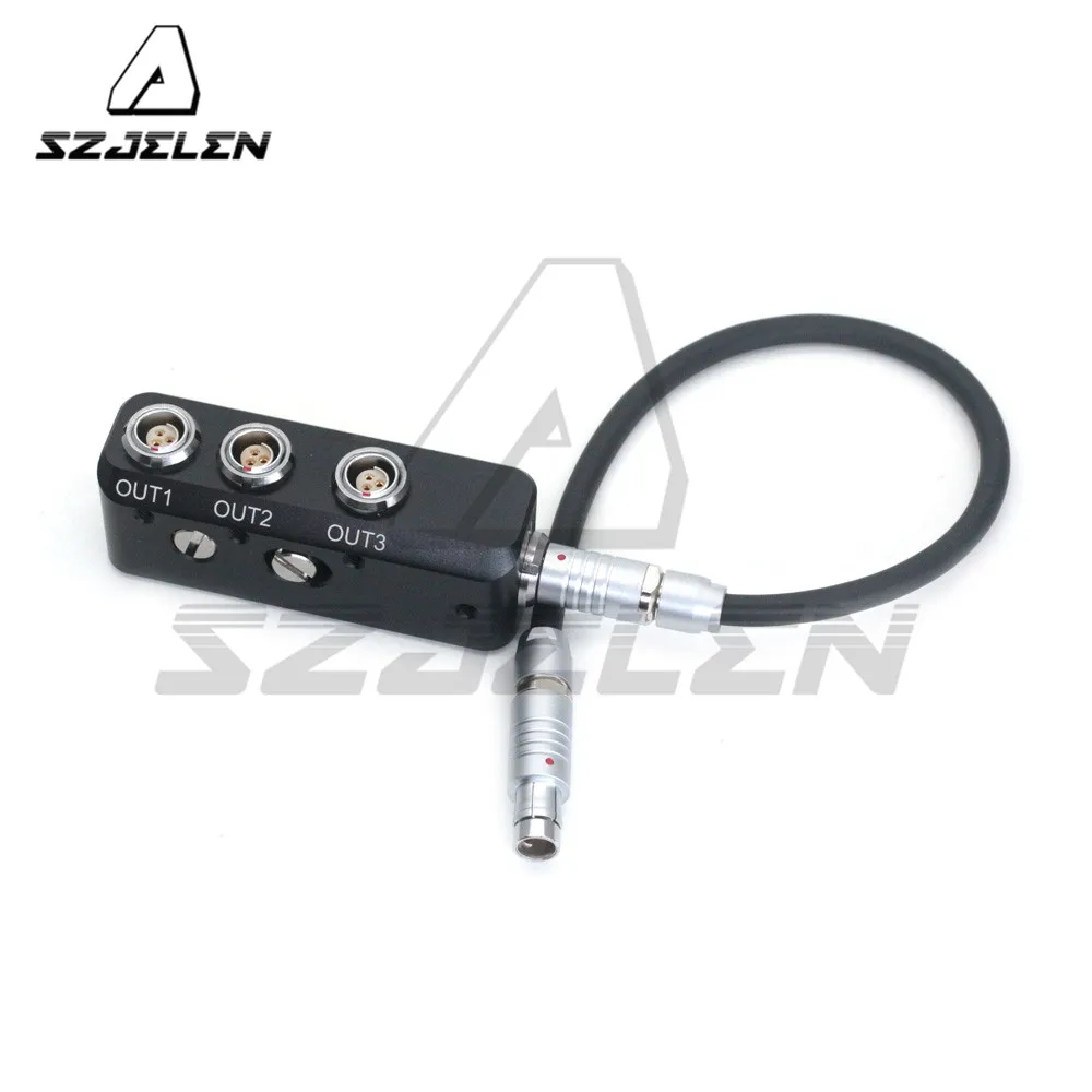 ARRI Camera RS 3 Pin Female to 3 X RS 3 Pin Female Power Splitter Cable Adapter Junction Box with 1/4