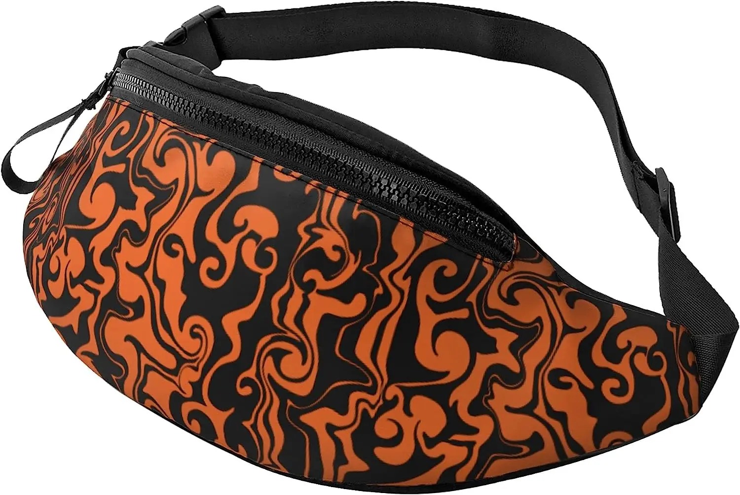 Fanny Pack for Women Men with Headphone Jack Sport Belt Bag Abstract Halloween Print Waist Packs for Running Polyester Unisex