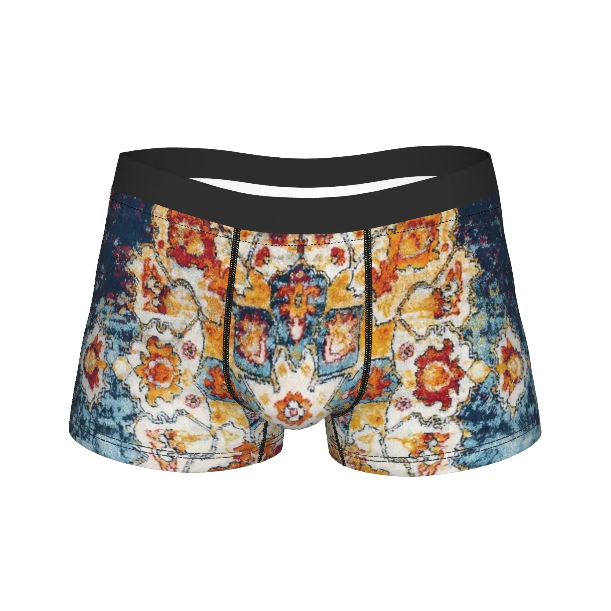 Retro Bohemian Woven Pattern  Underwear  Male Panties Printing Comfortable Boxershorts Trenky Shorts Briefs Large Size