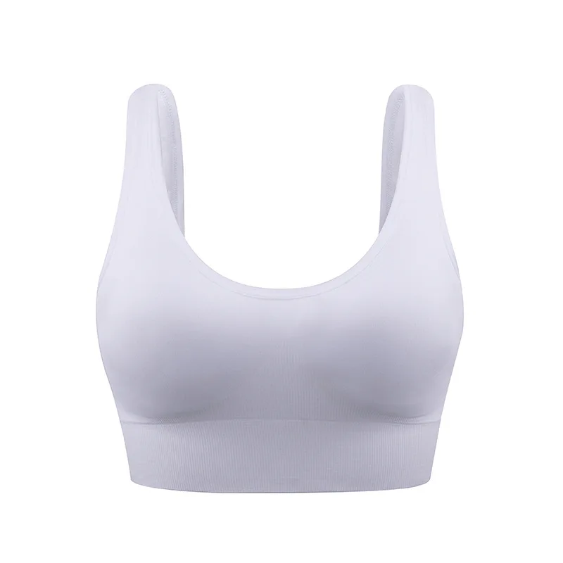 Women Sexy Crop Tops Bra Tube Top Female Sportwear Sleeveless Seamless Sports Bra Crop Camis Top Tee Solid Color Top Tank