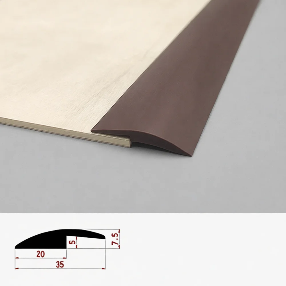 Self Adhesive PVC Floor Trim Strip Transition Molding For Wood Tile Carpet Gap Cover Threshold Edge Sealing Waterproof Decor