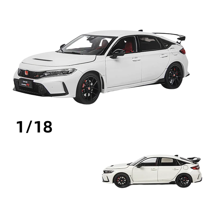 1:18 Honda Civic TYPE R alloy simulation static car model, children's collection of decorative toys, holiday gifts for children.