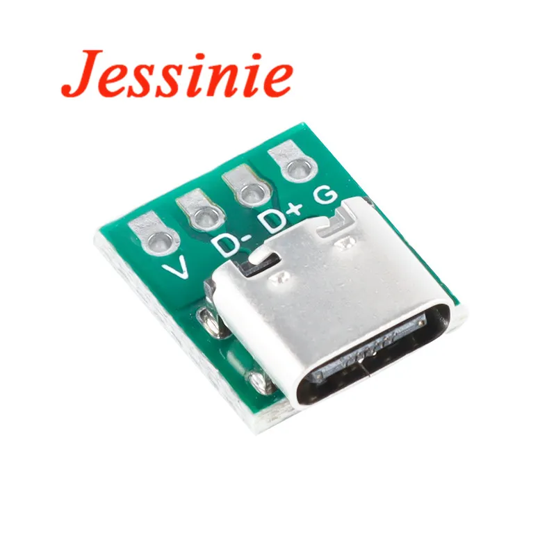 10/5/1pcs TYPE-C USB 3.1 Type C Connector 16 Pin Test PCB Board Adapter 16P Connector Socket For Data Line Wire Cable Transfer