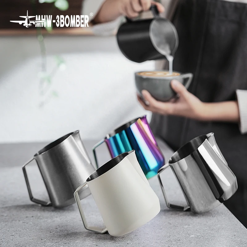 MHW-3BOMBER Milk Frother Jug 600ml Milk Frothing Pitcher Steaming Pitchers for Coffee/Cappuccino/Latte Art Coffee Accessories