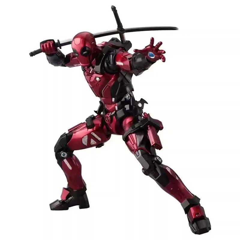 16.5cm X Men Deadpool In Armor Action Joints Moveable Figure Model Statue Boys Collection Desktop Decoration Ornament Toys Gifts