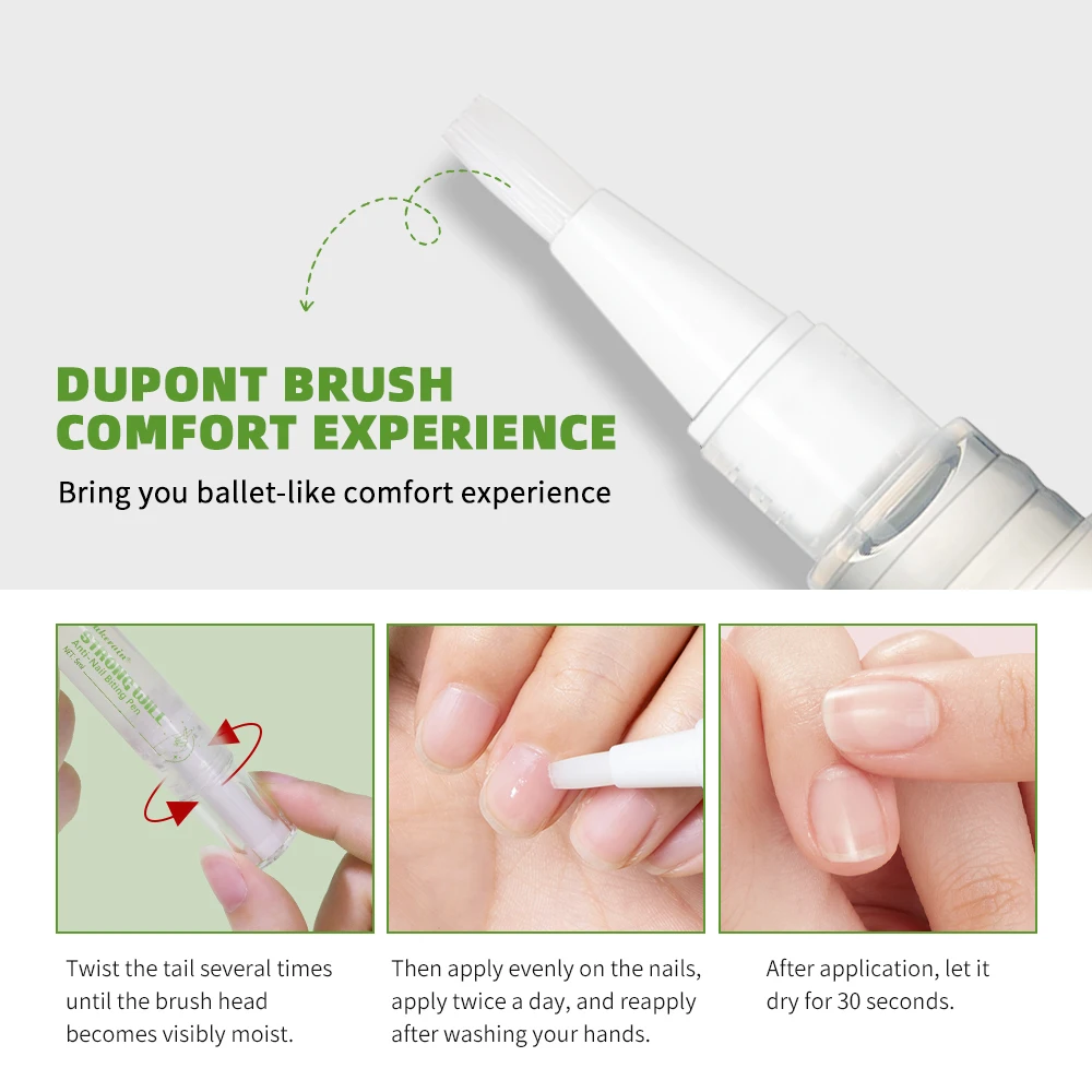 Strong Will Anti-เล็บกัดคลิกปากกาหยุดเล็บกัดดูแลเล็บปรับปรุงเล็บกัดพฤติกรรม Strong Bitter Aquamarine ปากกา