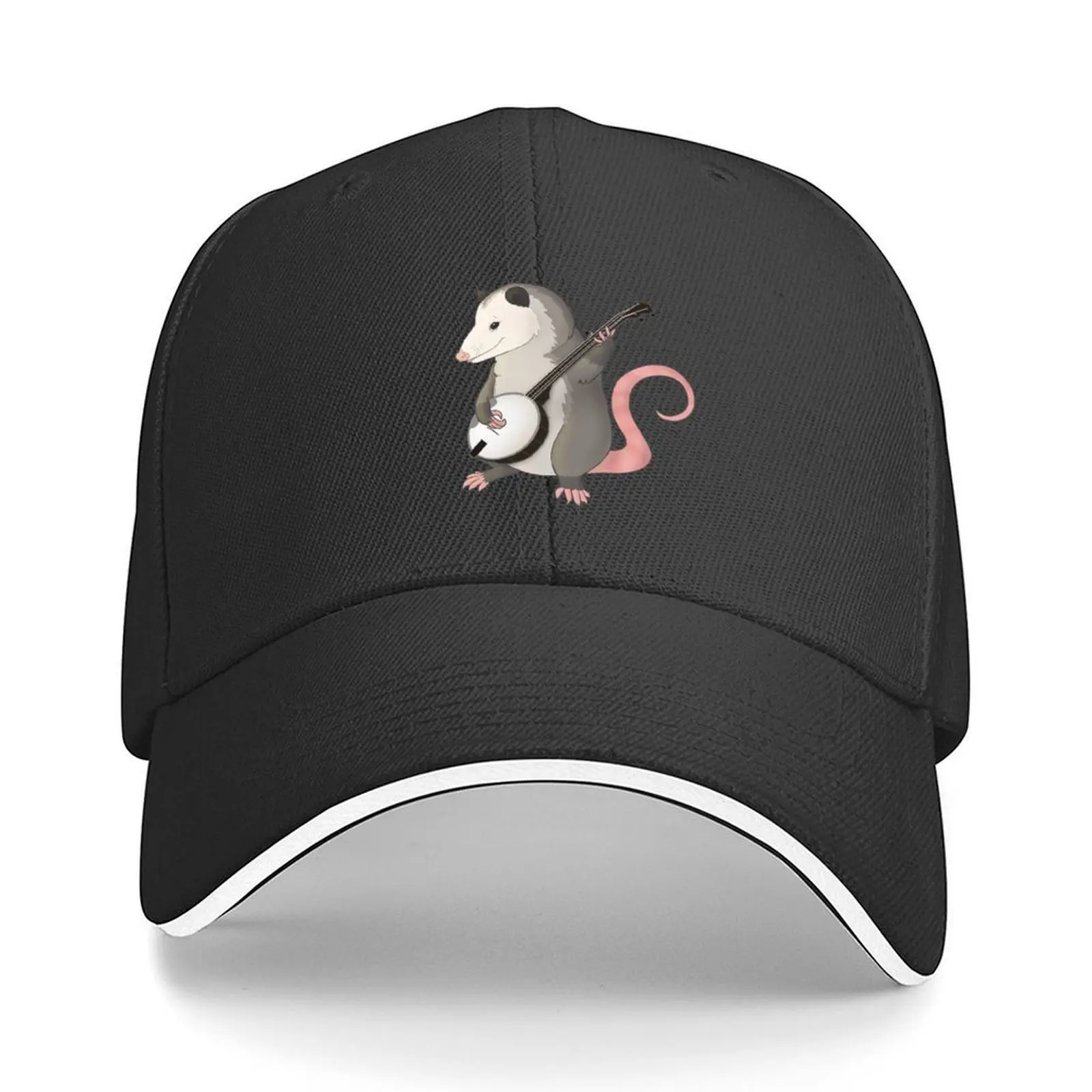 

Banjo playing possum dude Baseball Cap Military Tactical Cap Bobble Hat Visor custom Hat Luxury Woman Men's