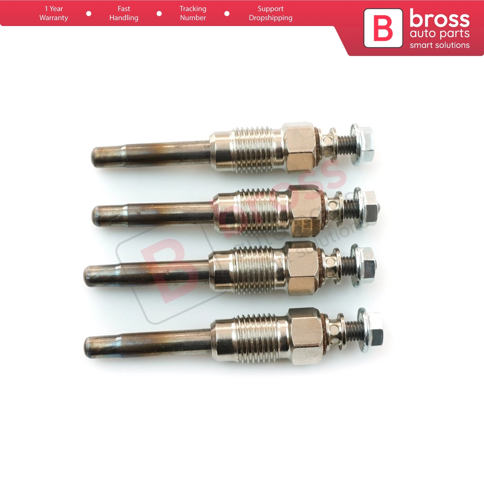 For Renault Megane MK1 Hatchback BA Classic LA 1.9 TDI 12 Volt BGP88-1 4 Pieces Glow Plug Auxiliary Heater XS7H6M090AA GN984