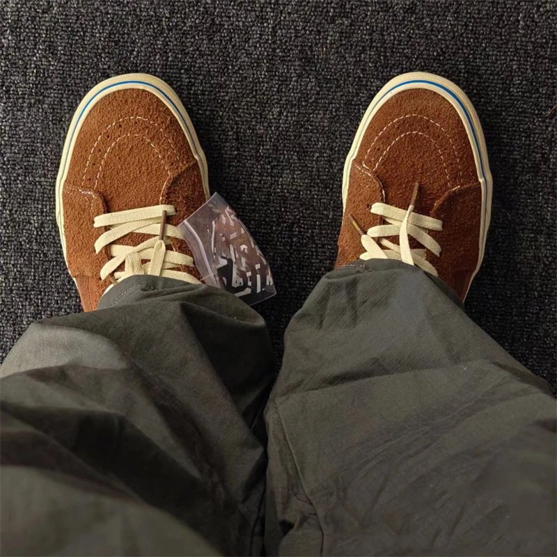 

Limited Edition Collaborative FD Little Brat Sk8 Low Brown Suede Low Top Retro Casual oes Breathable Comfortable Rubber Sole