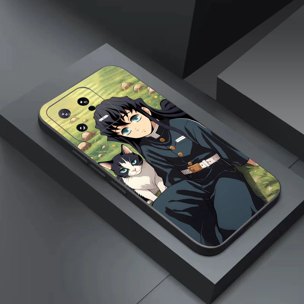 Muichiro Tokito Demon Slayer Phone Case For Xiaomi 11 Redmi Note 11 5G 8T 9A 9 10T Note8Pro Note9 12SUltra Black Case