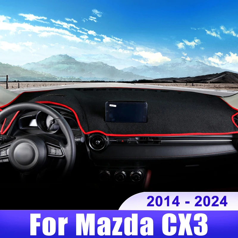 

For Mazda CX-3 CX3 2014 2015 2016 2017 2018 2019 2020 2021 2022 2023 2024 Car Dashboard Cover Sun Shade Non-slip Pad Accessories