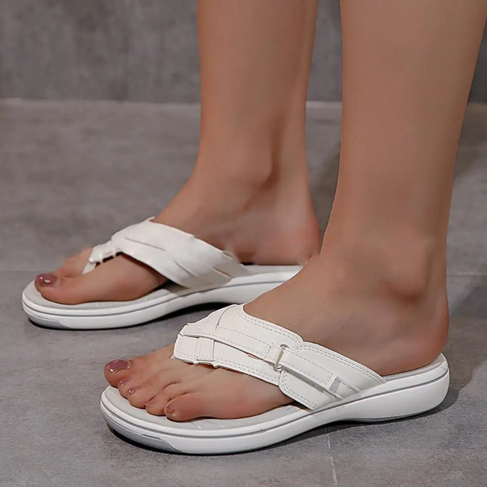 1 Pair Flip Flop Slippers Soft Sole Beach Slippers Non-slip Flip Flop Sandals Ladies Good Touch Open Toe Slippers Footwear