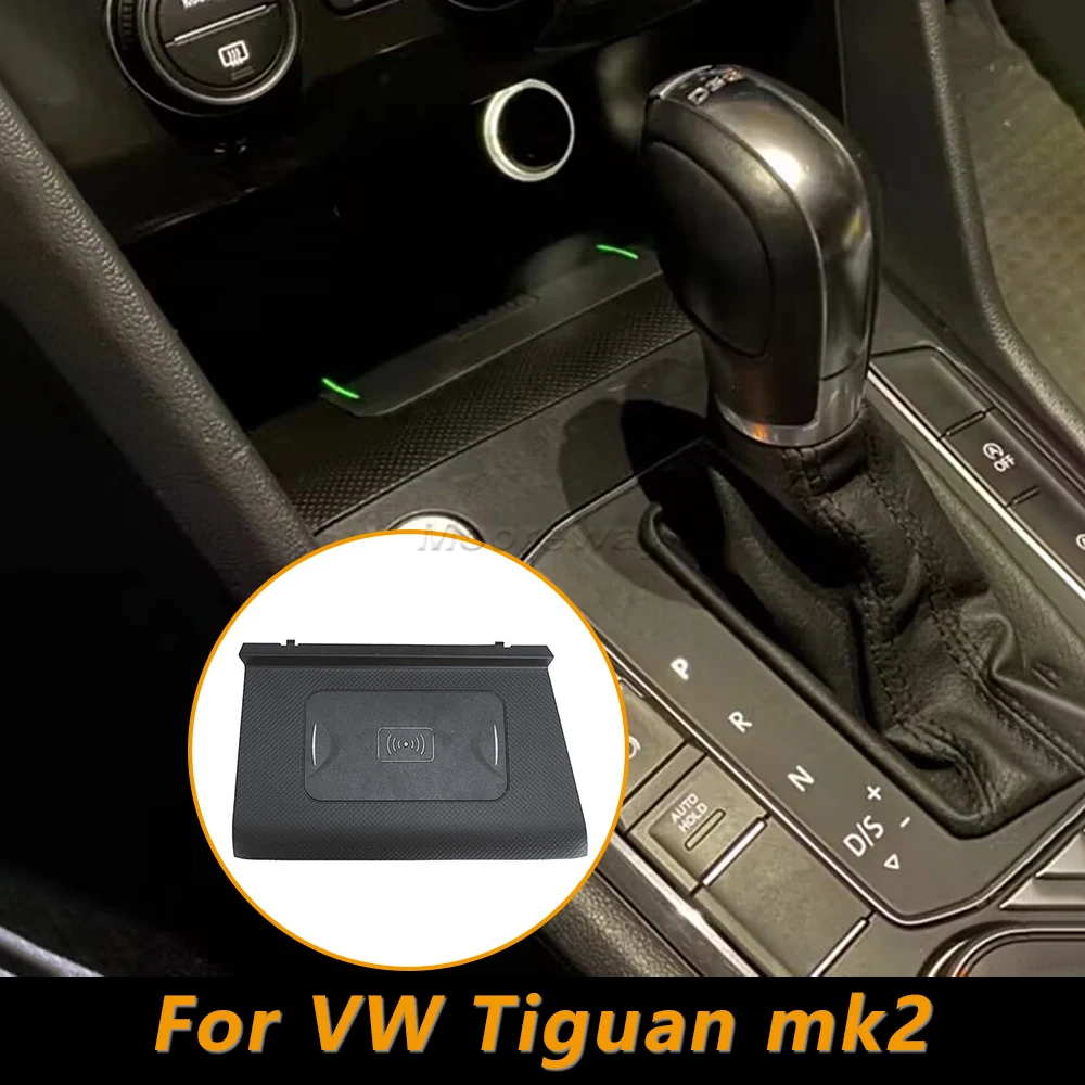 

Car Fast Wireless Charging Pad For Volkswagen VW Tiguan MK2 Tharu Allspace 2017-2021 Mobile Charger Phone Holder Accessories