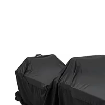 Black Pilates Reformer Cover 240x78x56cm 420D Oxford Material Stretchable Hem 2 Reinforced Handles Drawstring Opening