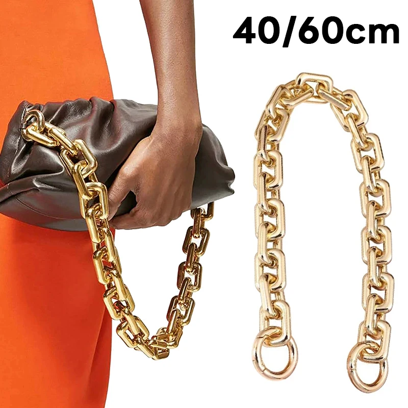 Cinturino a catena grande in acrilico 40/60cm cinturino per borsa di lusso alla moda pochette di ricambio per borse fai da te