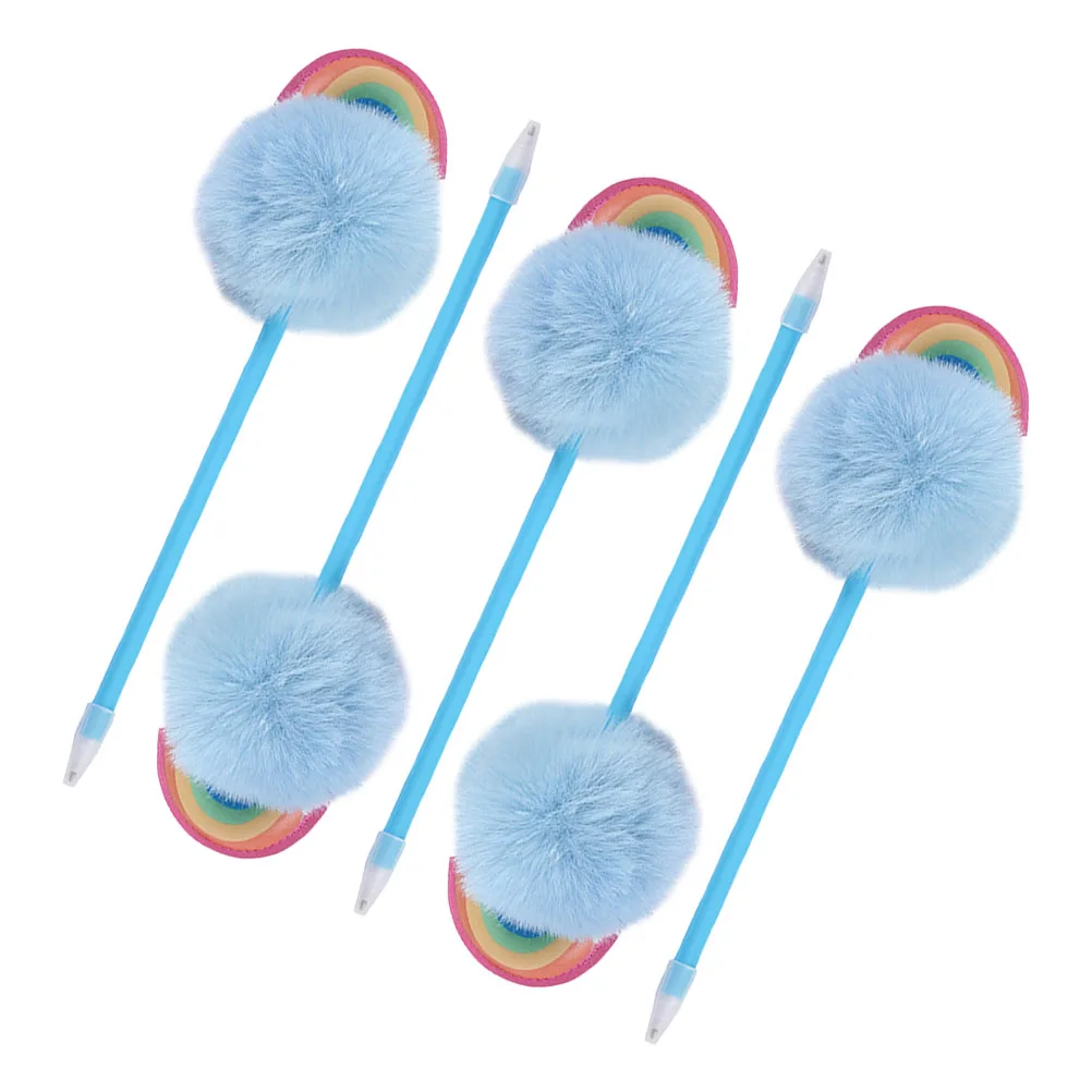 

5 Pcs Ballpoint Pen Decorative Pompom Pens Adorable Personality Cute Writing Creative Round