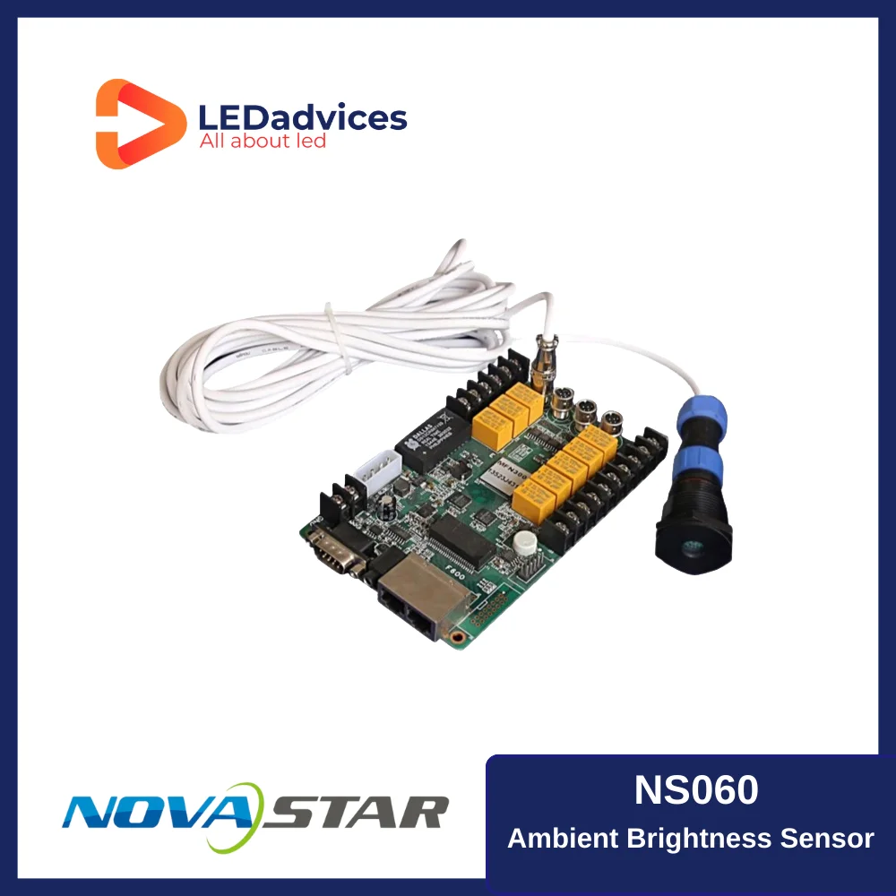 Novastar NS060-5A Light Sensor Ambient Brightness Sensor Connect MSD300 MSD600 MCTRL300 etc Asynchronous or Multifunction Cards