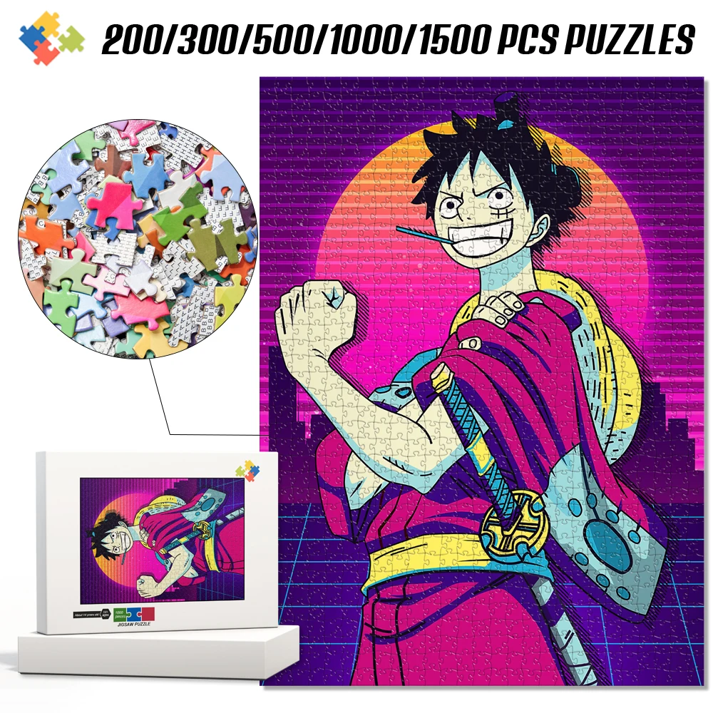 

One Piece Monkey D Luffy Jigsaw Puzzle Exquisite Hd Pattern Brain Training Relaxing Toy for Adults Kids Home Wall Art Decor Gift