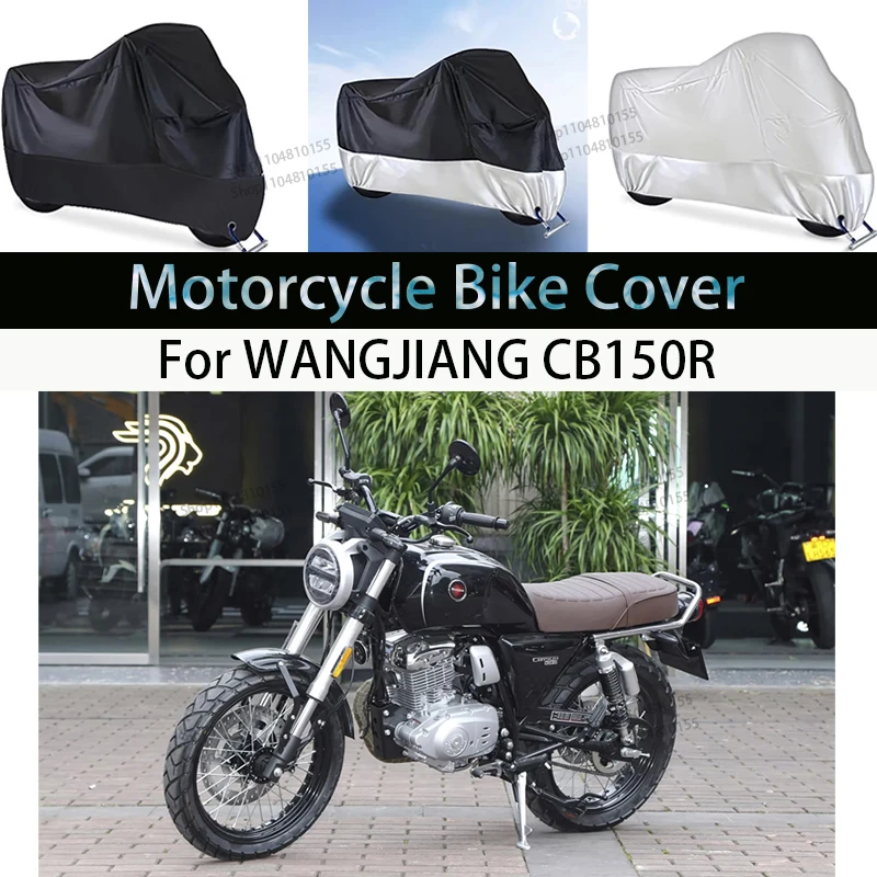 

Чехол для мотоцикла WANGJIANG CB150R, водонепроницаемый всесезонный пылезащитный УФ-чехол для улицы, дома, скутера, мотоцикла, дождевик