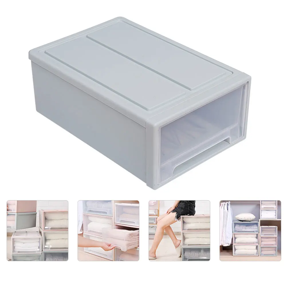 

Quilt Drawer Storage Box Shoe Cabinet Organizer Plastic Boxes for Shoes Wardrobe Organizers