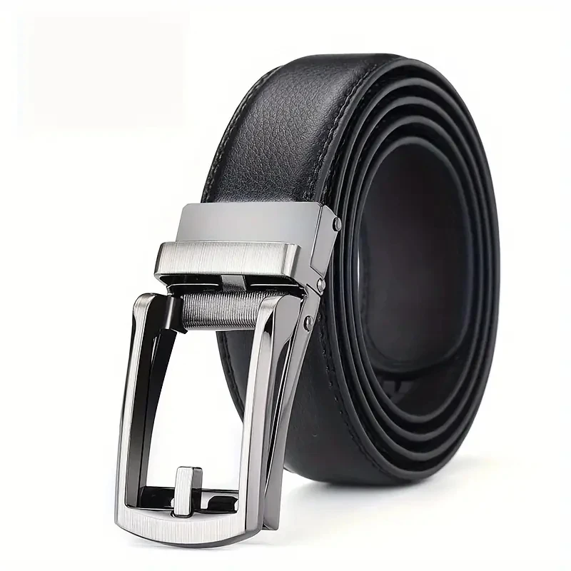 Men belt Leather Belt Metal Alloy Automatic Buckle Brand Luxury Design Waist Belts for Men Strap Male